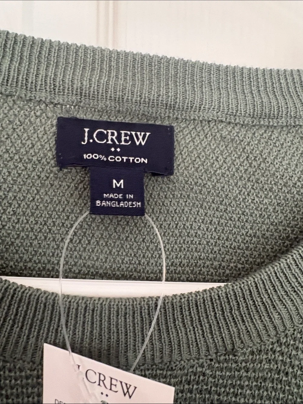 J. Crew Men's Crewneck Sweater in Olive Green